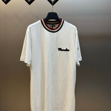 Camiseta Moncler de algodão com logotipo bordado Branco