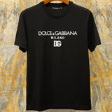 Camiseta Dolce & Gabbana D&G de algodão com logo bordado Preta