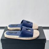 Espadrilhe DG com logo gravado Azul couro