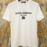 Camiseta Dolce & Gabbana D&G de algodão com logo bordado Branca