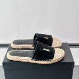 Espadrilhe DG com logo gravado Preto camurça
