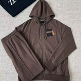 Conjunto Moletom Zegna Marrom