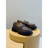 Salvatore Ferragamo Mocassim em Couro Marrom