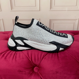 TÊNIS DOLCE & GABBANA FAST WITH FUSIBLE RHINESTONES WHITE