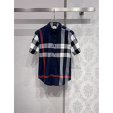 Camisa Burberry de algodão Check cor Azul