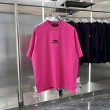 Camiseta de Algodão Balenciaga com Logo estampado Pink