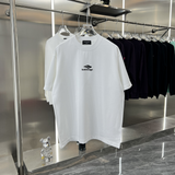 Camiseta de Algodão Balenciaga com Logo estampado Branca