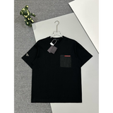 Camisa Prada em algodão com Logo na Manga Preta