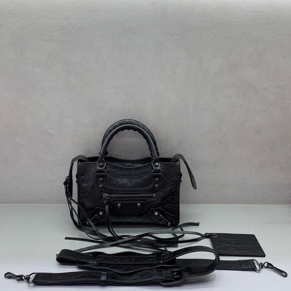 Bolsa Balenciaga Le City Mini 23x10x16cm preta