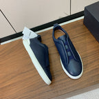 Zegna Triple Stitch Secondskin Couro Azul