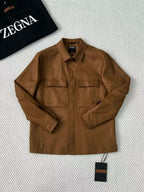 Camisa Social Zegna Caramelo