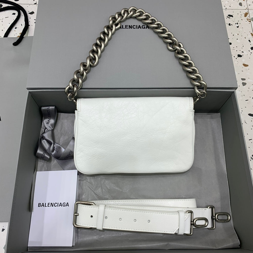 Bolsa Balenciaga BB Soft 23.5x14cm  branca