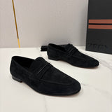 Mocassim Zegna Penny Loafer camurça preto