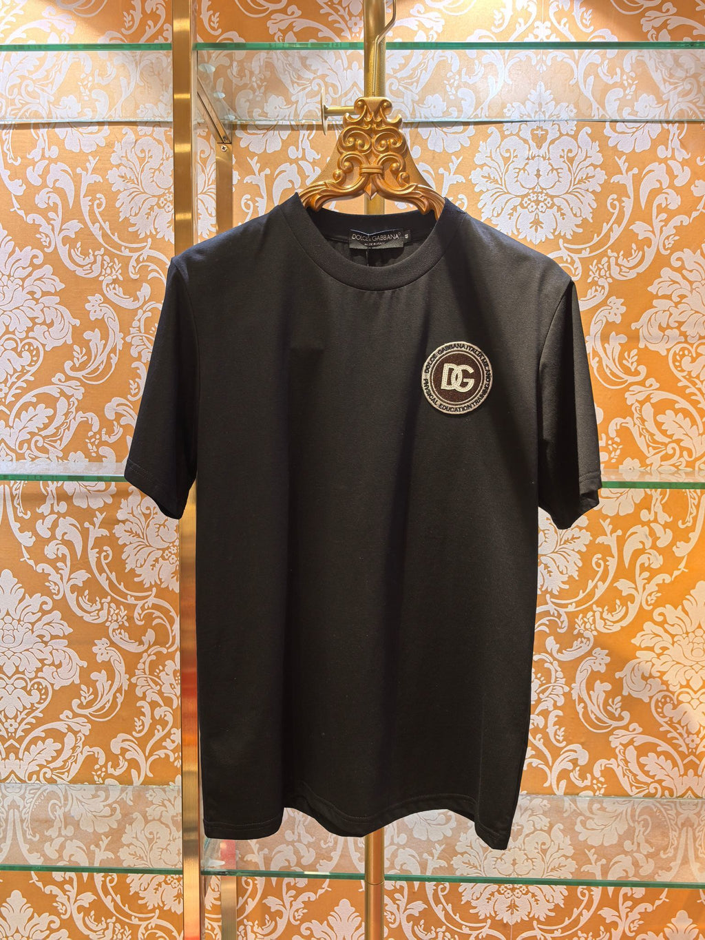 Camiseta Dolce & Gabbana D&G com aplicação de logotipo Preta