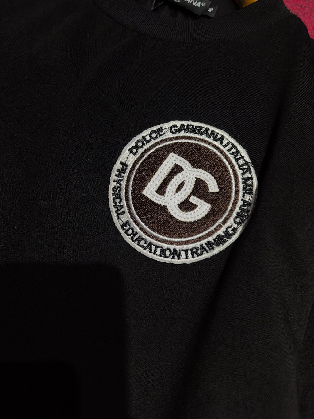 Camiseta Dolce & Gabbana D&G com aplicação de logotipo Preta