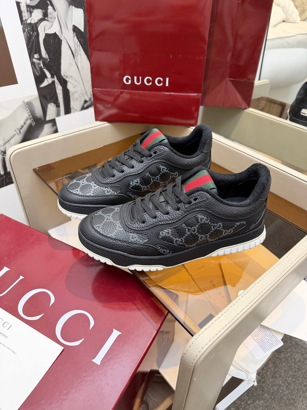 Tênis Gucci Re-Web Preto