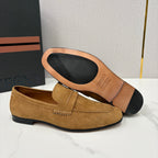 Mocassim Zegna Penny Loafer camurça caramelo
