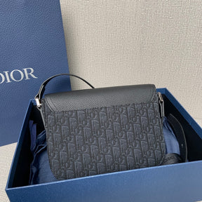 Bag Dior Saddle Messenger Pequena Oblique Azul 23x18x6CM