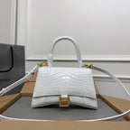 Bolsa Balenciaga Hourglass Média em Couro Croco 23x10x24cm (6 cores)