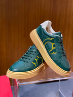 Tênis Ferragamo Gancini em couro Verde