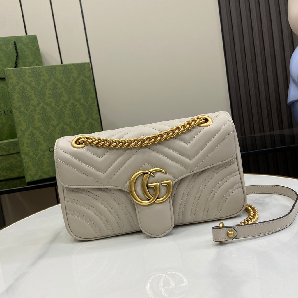 Bolsa Gucci GG Marmont Super Mini/Média/Grande Off White