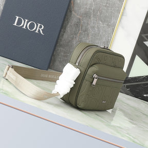 Pochete Dior Rider 2.0 Zipped Messenger Bag Verde 23x17x7.5cm