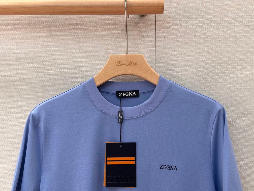 Camisa Algodão Zegna Azul