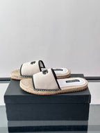 Espadrilhe DG com logo gravado off white