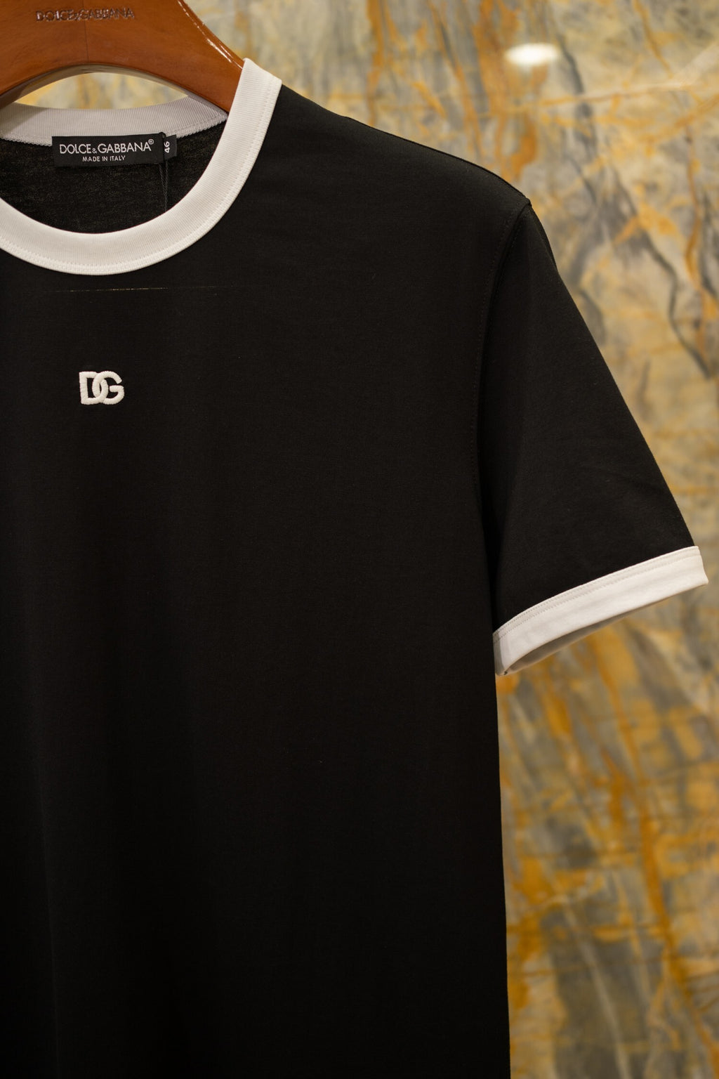 Camiseta Dolce & Gabbana D&G de algodão com bordado Preta