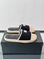 Espadrilhe DG com logo gravado preto