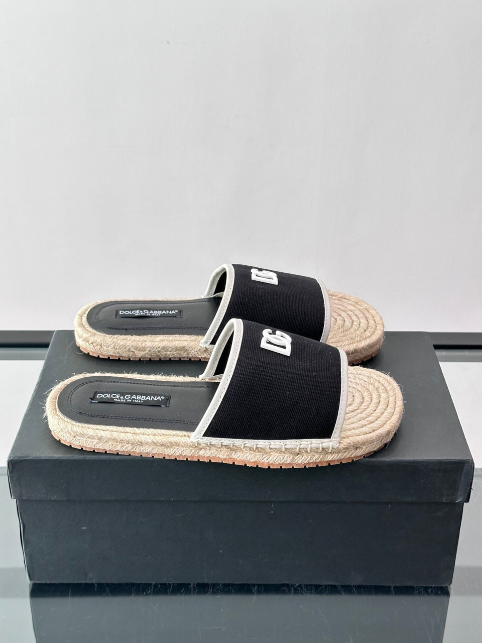 Espadrilhe DG com logo gravado preto