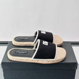 Espadrilhe DG com logo gravado preto
