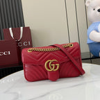 Bolsa Gucci GG Marmont Couro Vermelho Super mini/Média/Grande