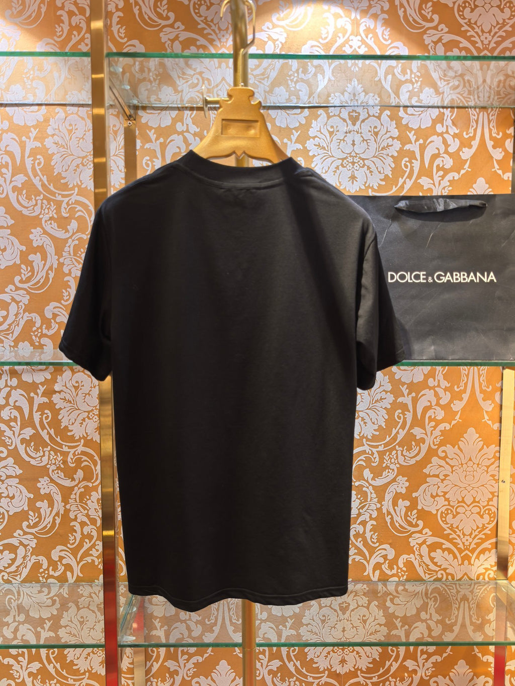 Camiseta Dolce & Gabbana D&G com aplicação de logotipo Preta