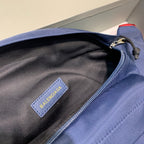 Balenciaga Wheel Logo Embroidered em Nylon Azul 23x5x20cm