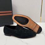 Mocassim Zegna Penny Loafer camurça preto