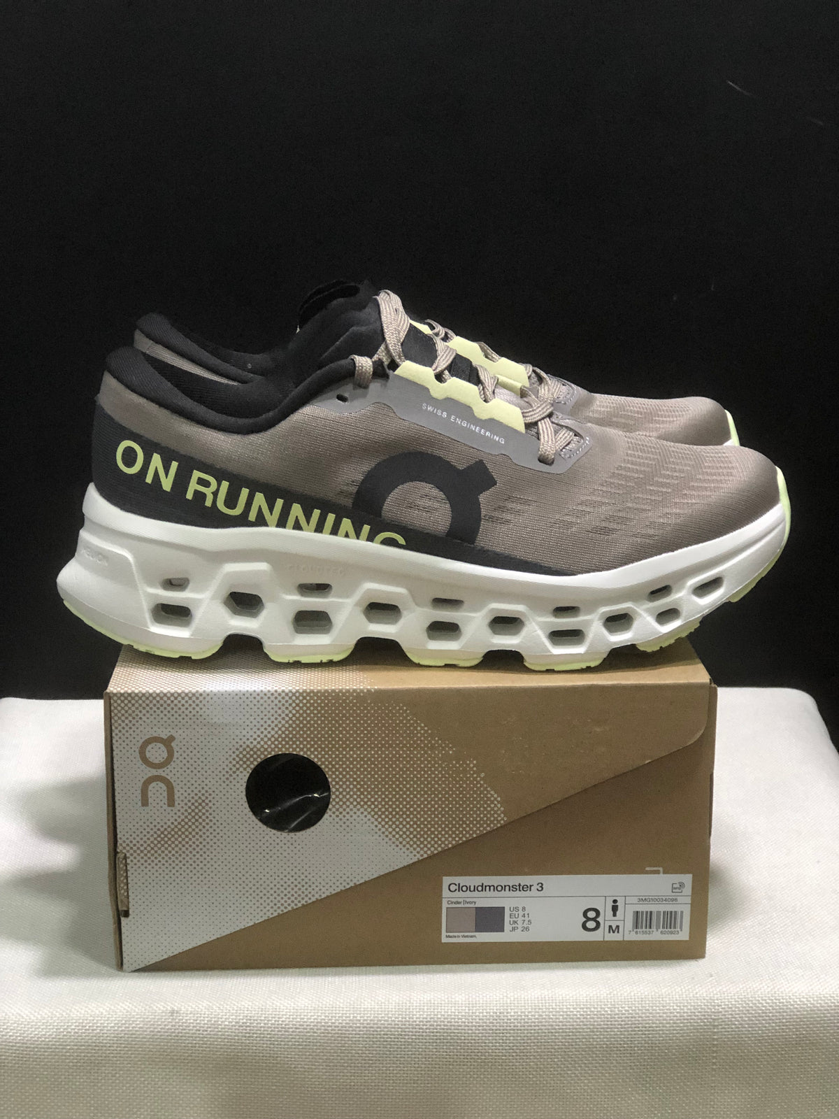 Tênis On Running Cloudmonster 3 marrom/verde