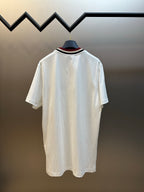 Camiseta Moncler de algodão com logotipo bordado Branco