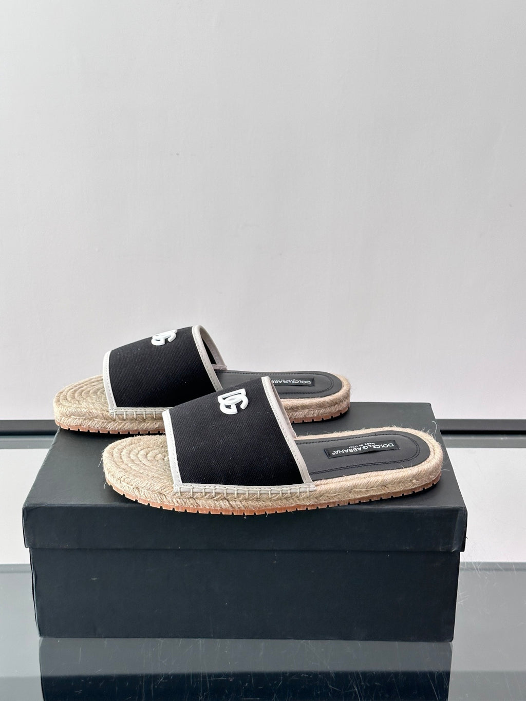 Espadrilhe DG com logo gravado preto