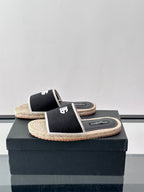 Espadrilhe DG com logo gravado preto