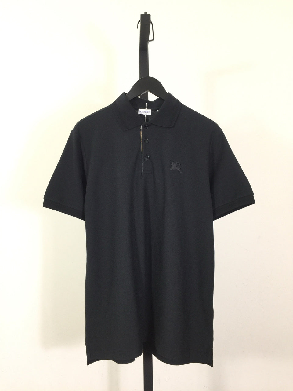 Camisa Polo Burberry de algodão Cavalo preta
