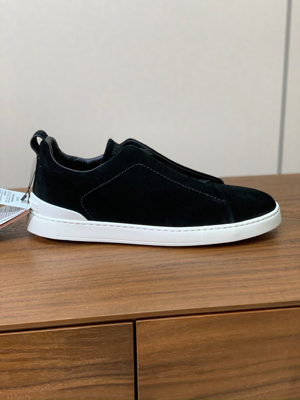 Zegna Triple Stitch em Camurça Preto
