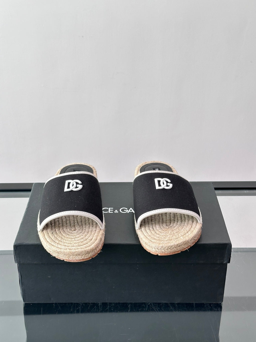 Espadrilhe DG com logo gravado preto