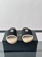 Espadrilhe DG com logo gravado preto