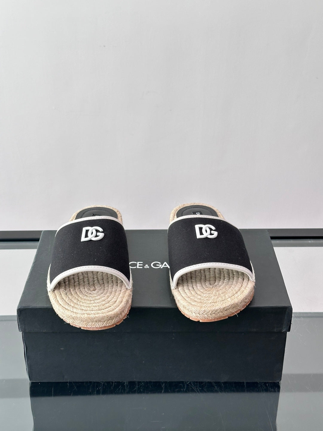 Espadrilhe DG com logo gravado preto