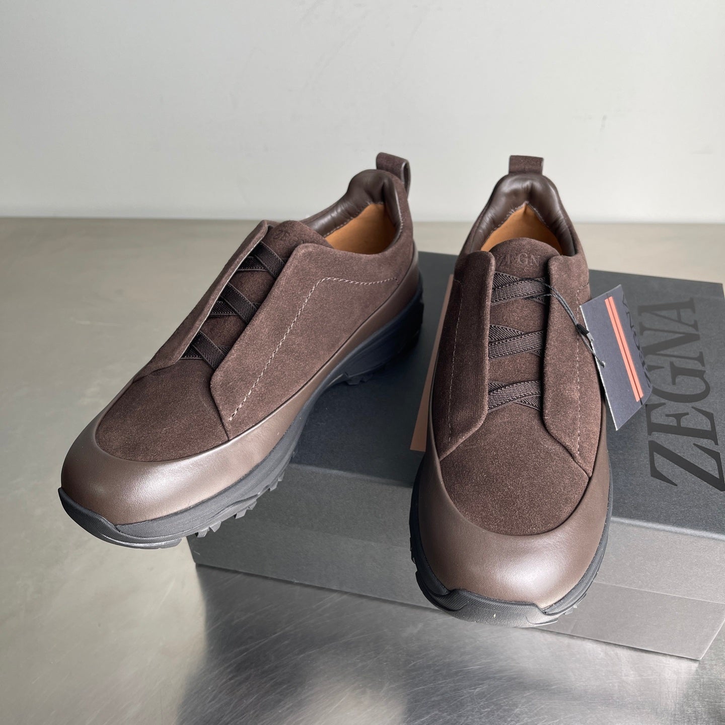 Zegna Triple Stitch Monte marrom