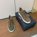 Zegna Triple Stitch em Camurça Verde