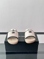 Espadrilhe DG com logo gravado off white
