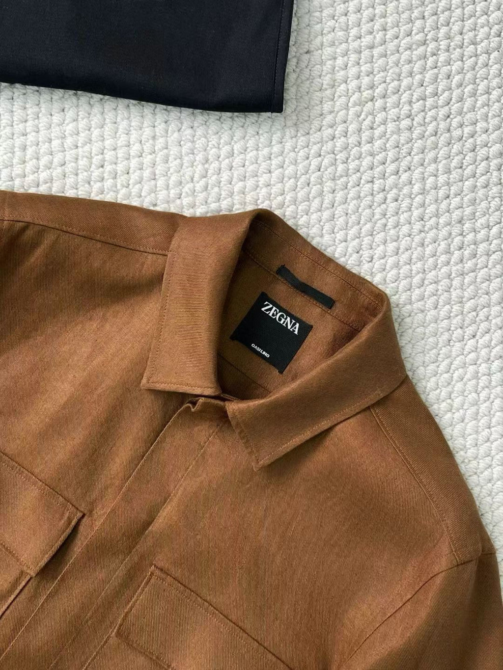 Camisa Social Zegna Caramelo