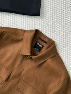 Camisa Social Zegna Caramelo